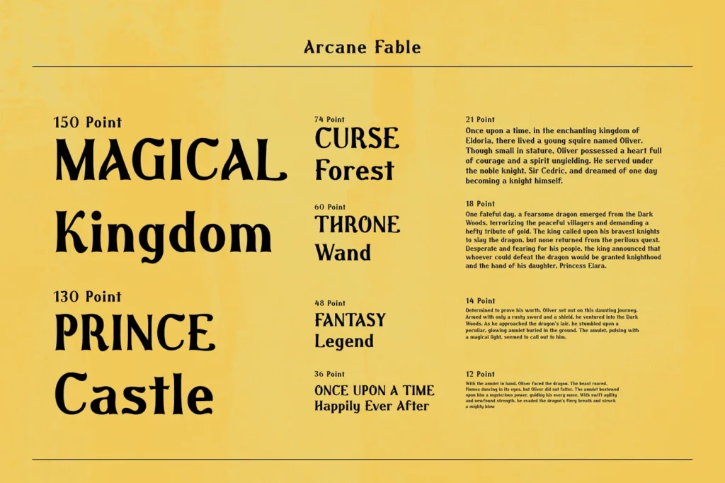 Arcane Fable Font