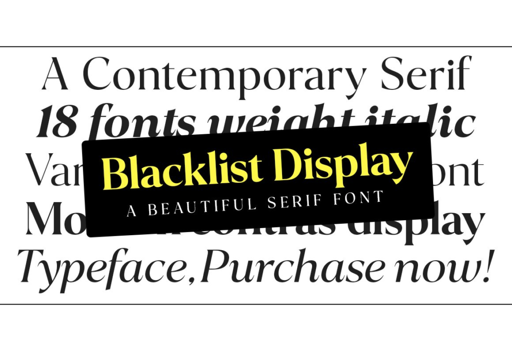 Blacklist Font