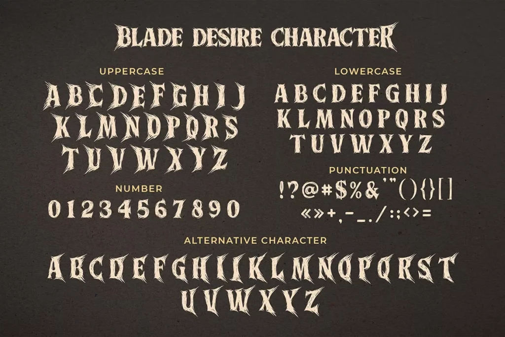 Blade Desire Font