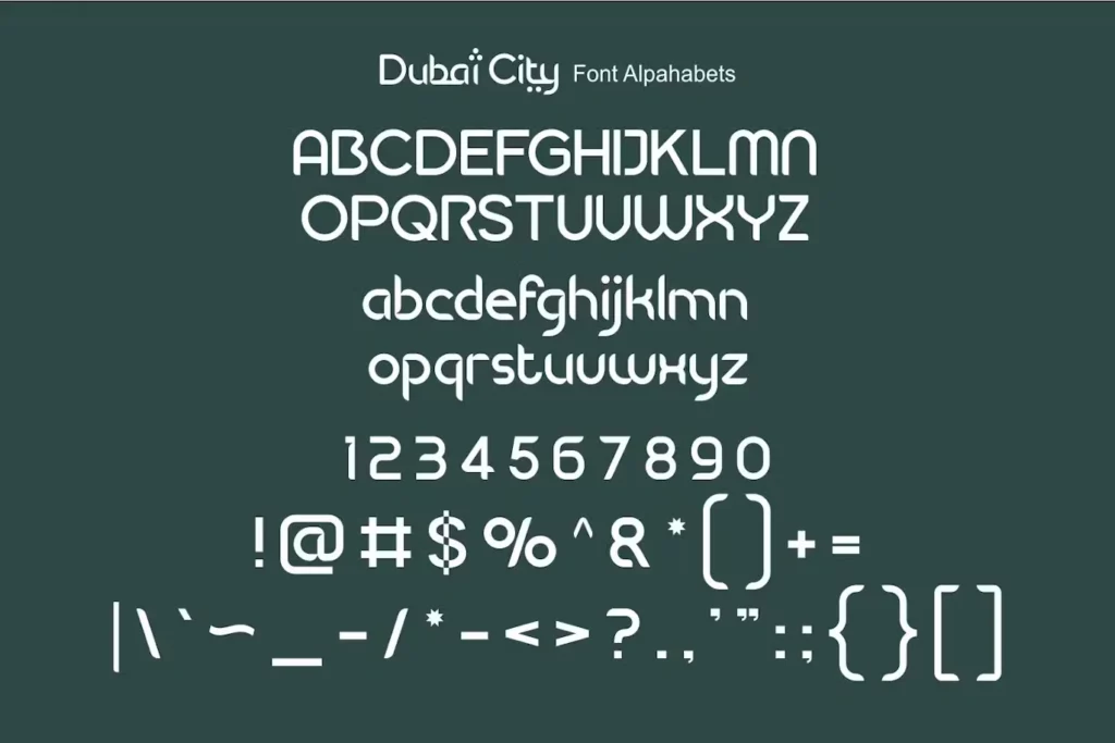 Dubai City Font 02