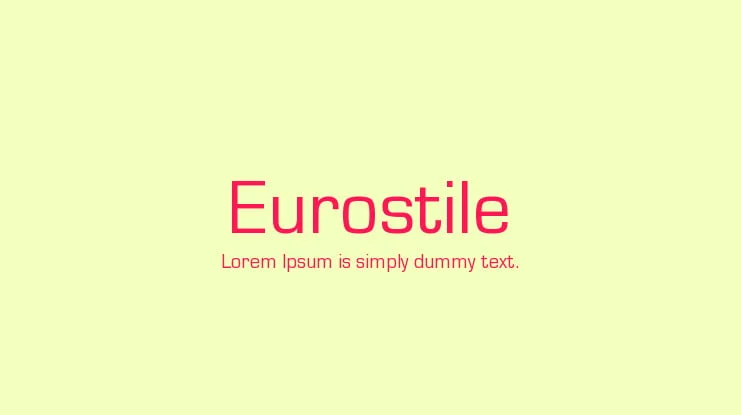 Eurostile Font