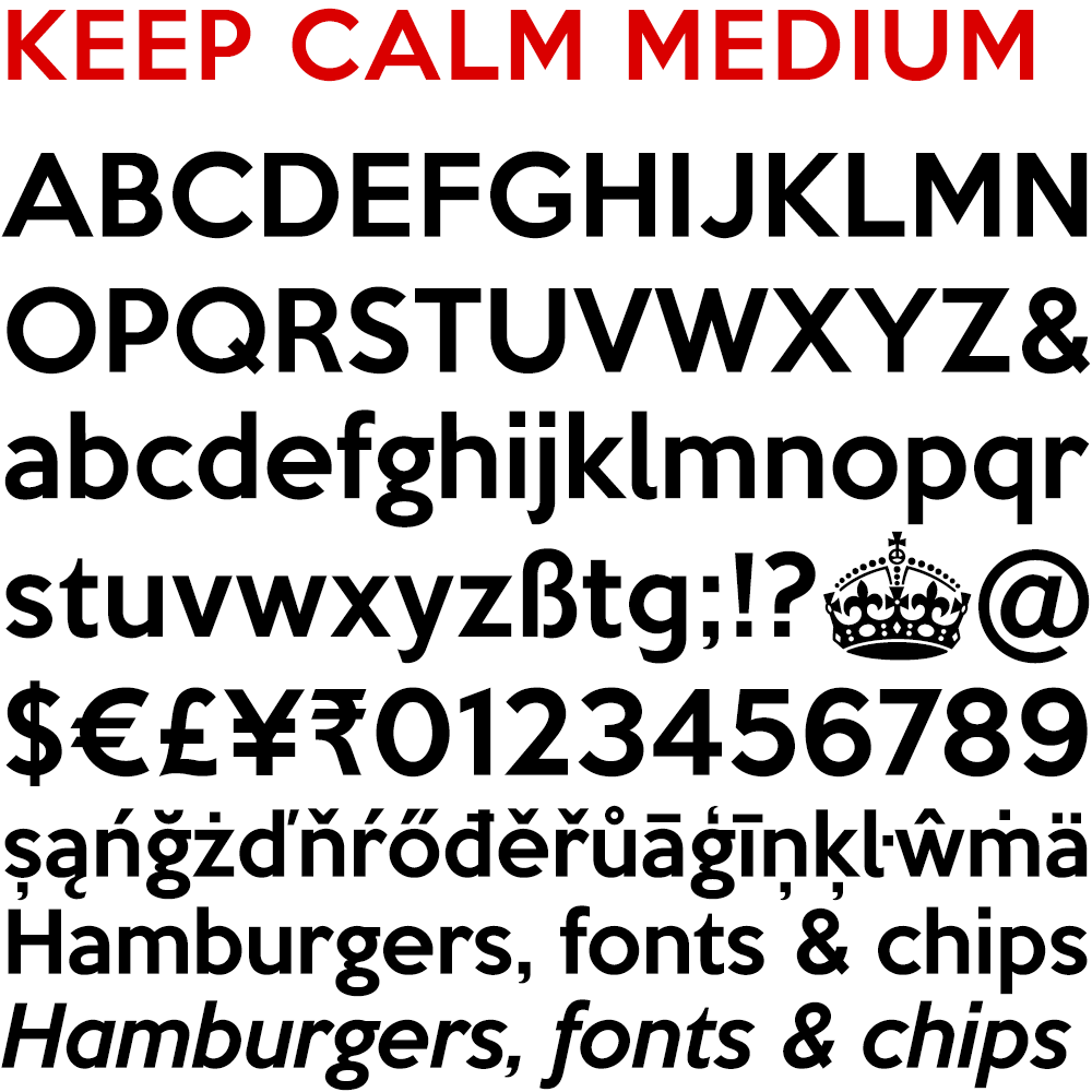 Keep Calm Font