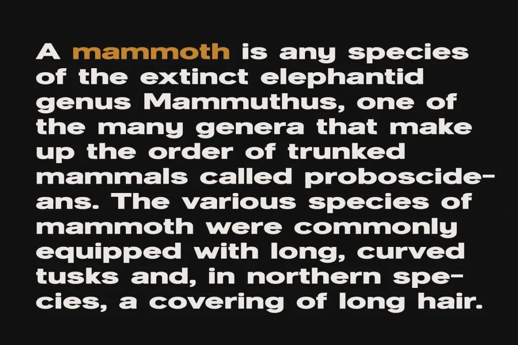 Mammoth Font
