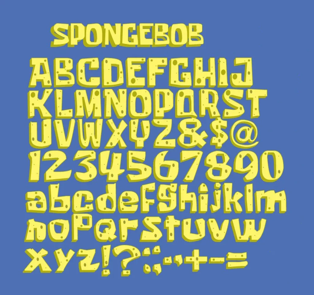 SpongeBob Font Free Download DaFontsPro