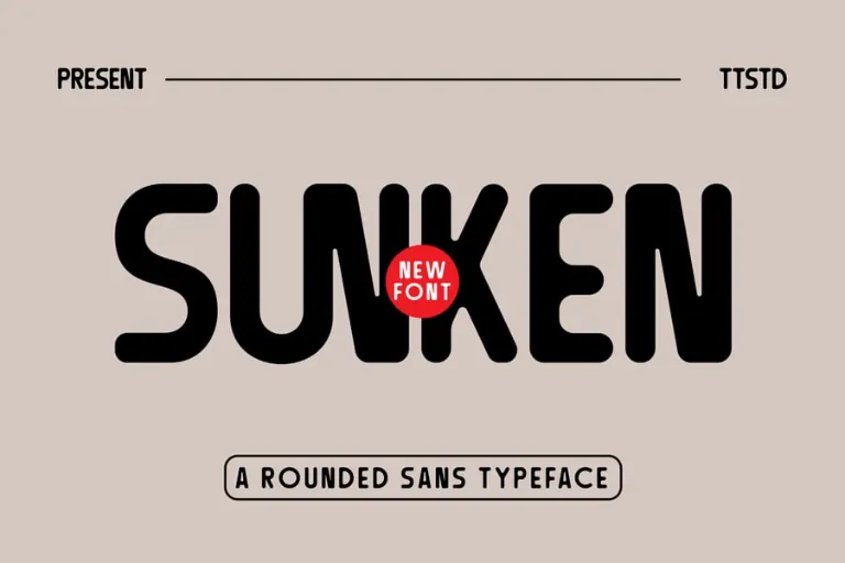 Sunken Font