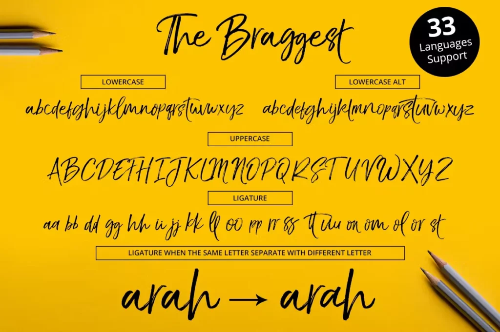 The Braggest Font