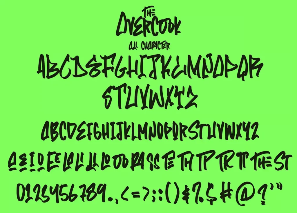 The Overcook Font