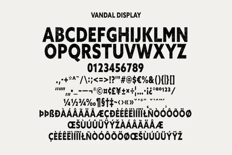 Vandal Display Font