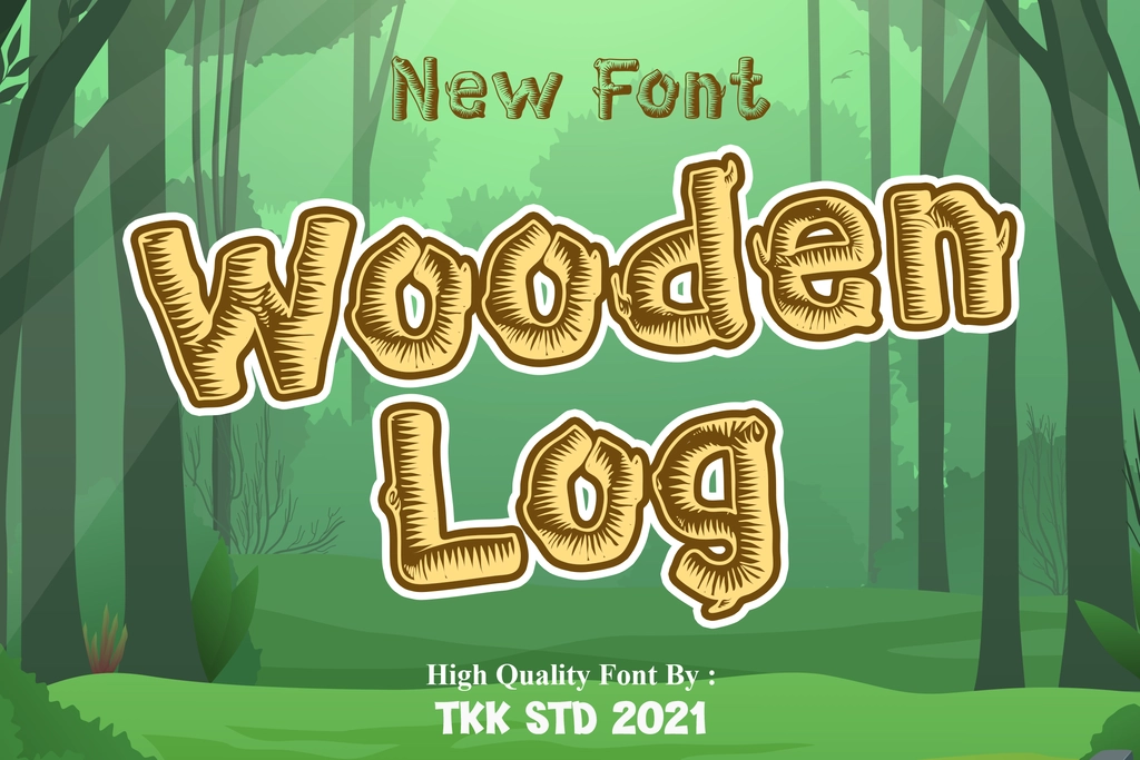 Wooden Log Font