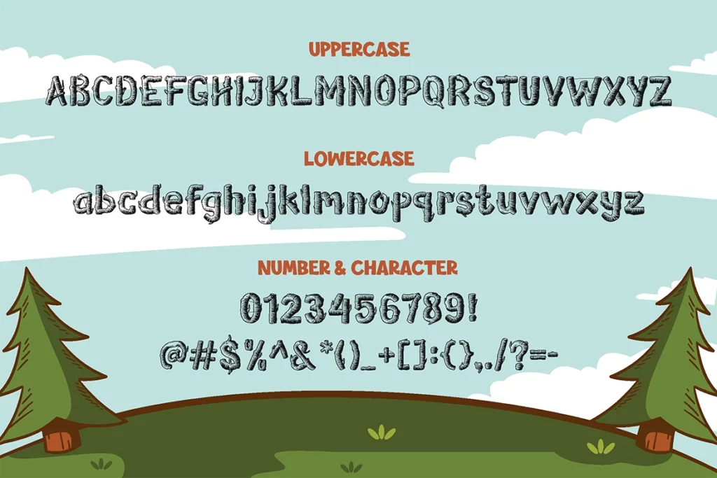 Wooden Log Font