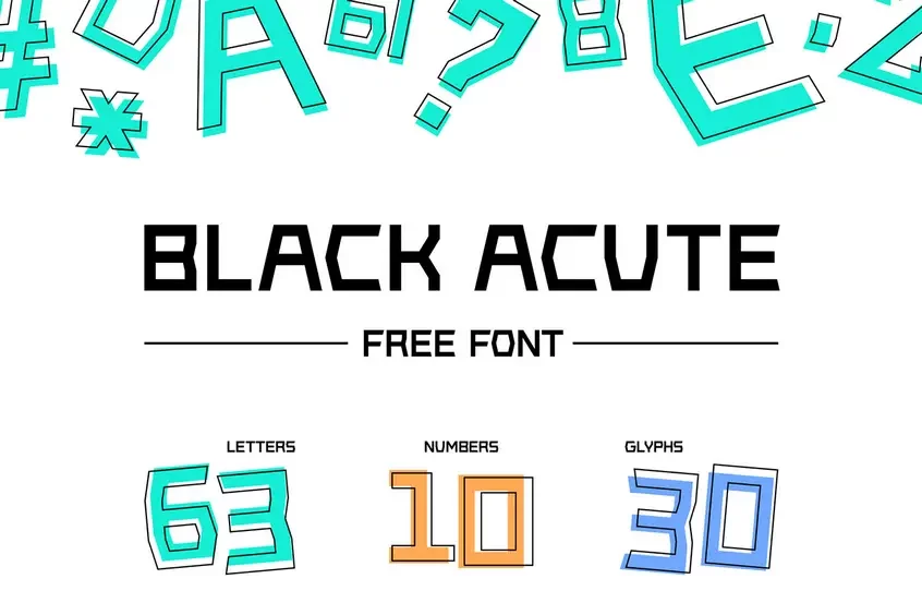Free Download Black Acute Font