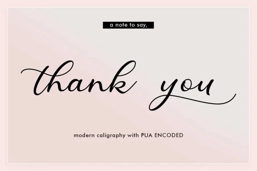 Free Download Thank You Font