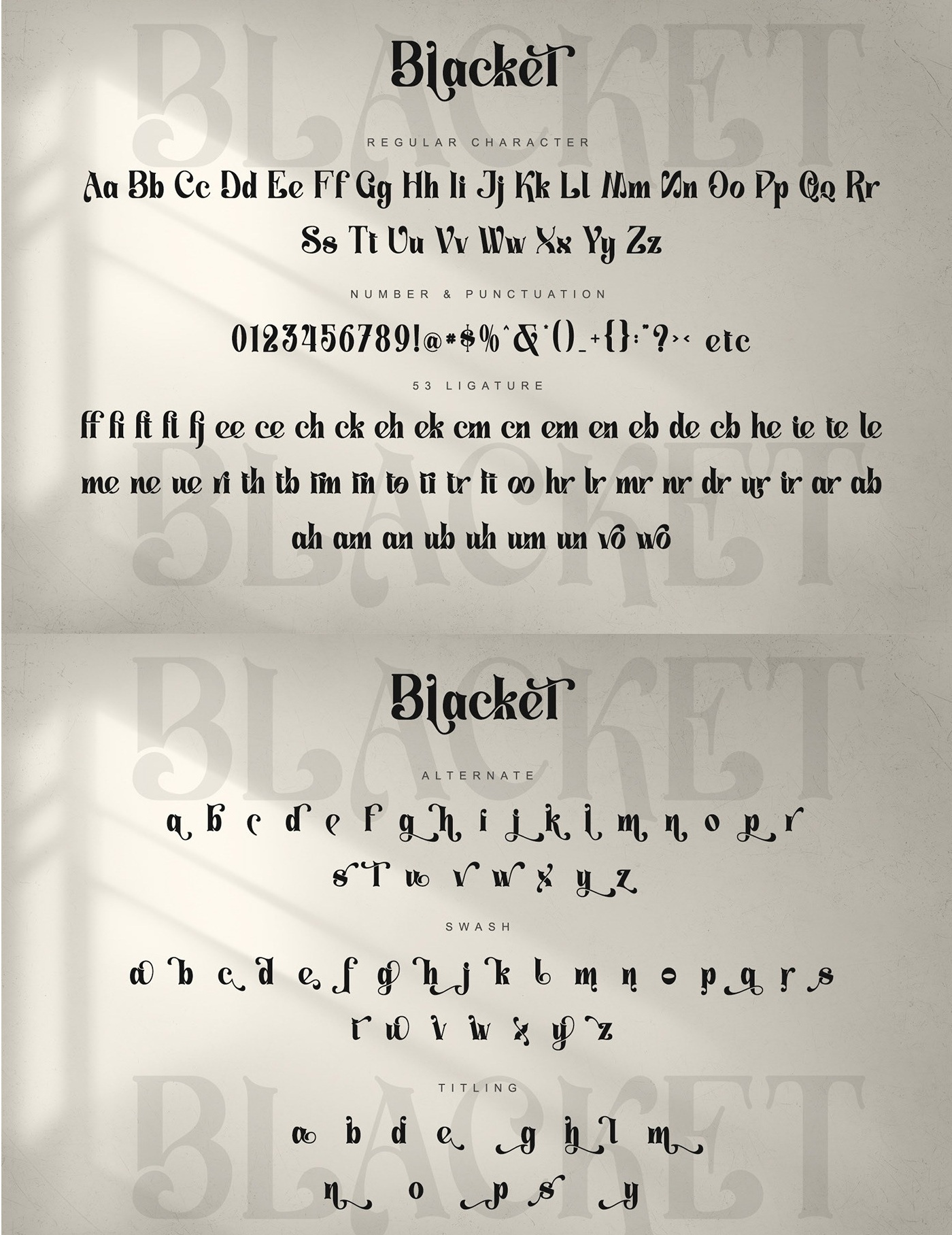 Blacket Font