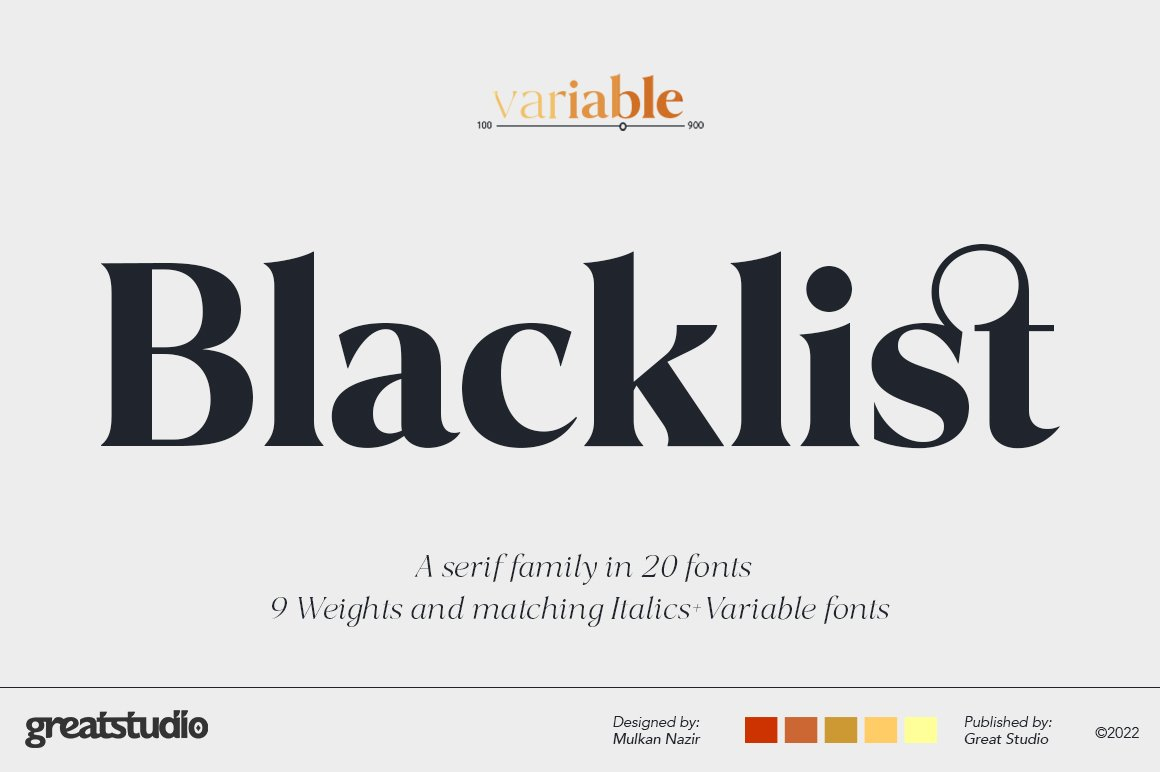 Blacklist Font