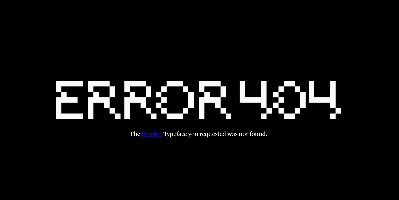 Error 404 Font