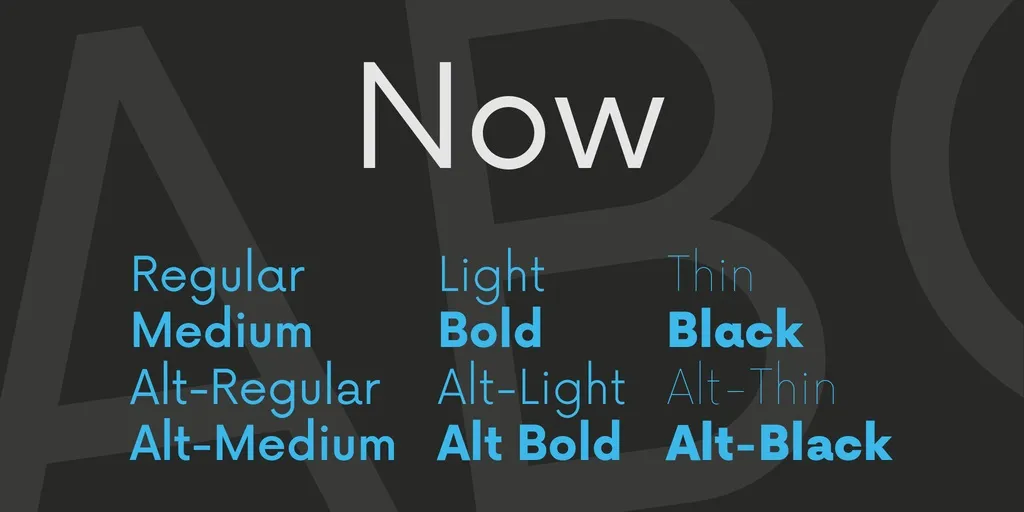 Now Font Family