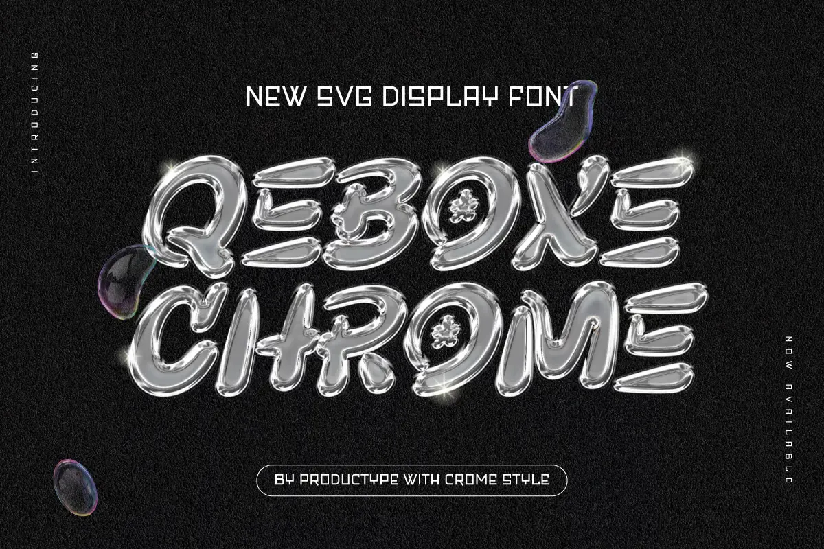 Qebox Chrome Font